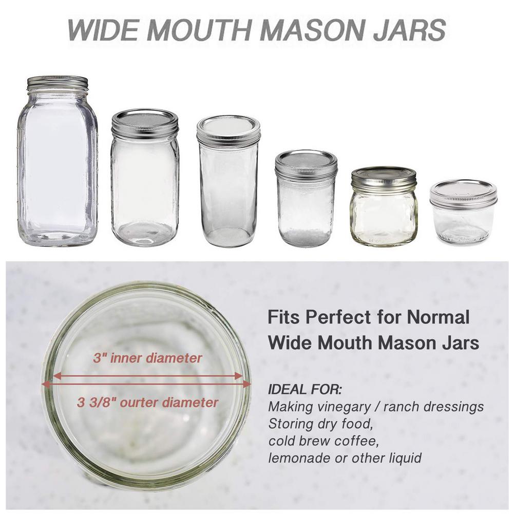 24PCS Regular Mouth Mason Jar Lids And Bands Whorl Leak Proof Mason Canning Jar Caps With Wide Mouth Canning Covers Sealing Ring