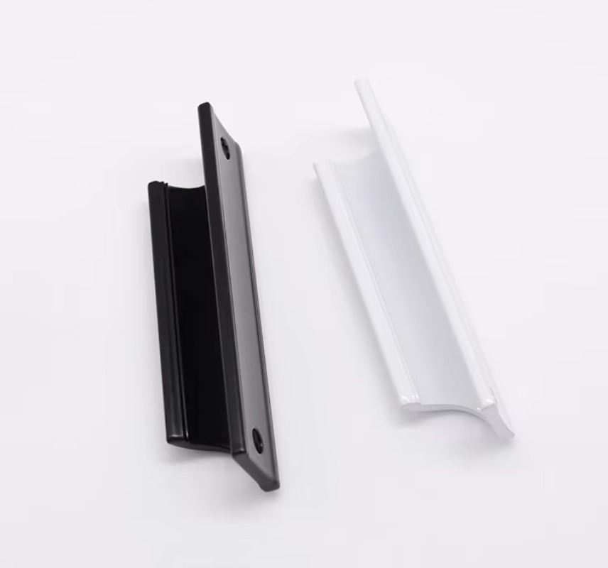 Aluminiumslegering dørhåndtak push-pull balkong gate vindu trekker knott møbler