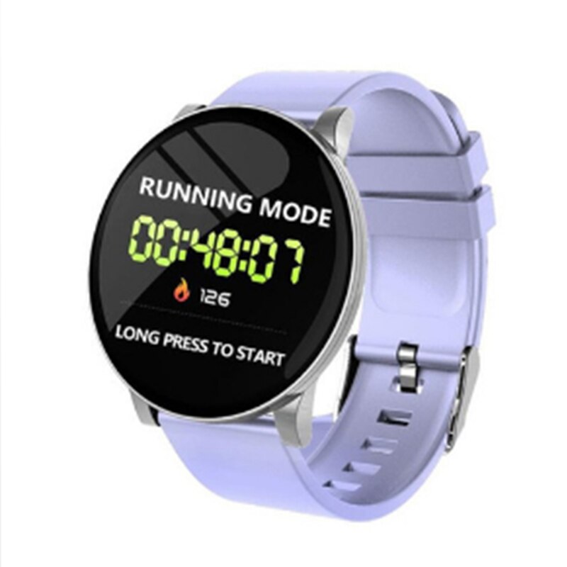 Smart Uhr Frauen Uhren Männer Wasserdichte Fitness Tracker Armband Sport Heart Rate Monitor Smartwatch W8 Armband für Xiaomi: Purple