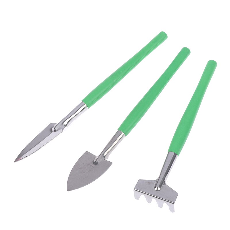 1/3/5pcs Shovel Rake Planting Tools Combination Home Gardening Tool Set Balcony Home-grown Mini Digging Suits: 3pcs green