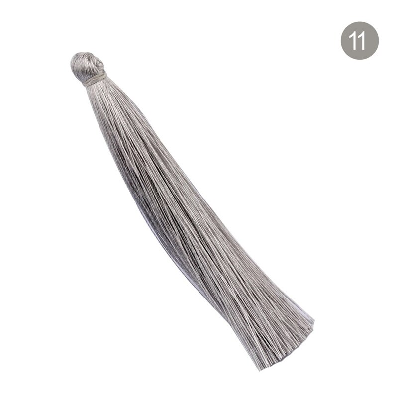 30 stuks/pak lange veelkleurige polyzijde kwastborstel voor oorbelhangers satijnen kwasten doe-het-zelf sieraden maken: Kleur 11