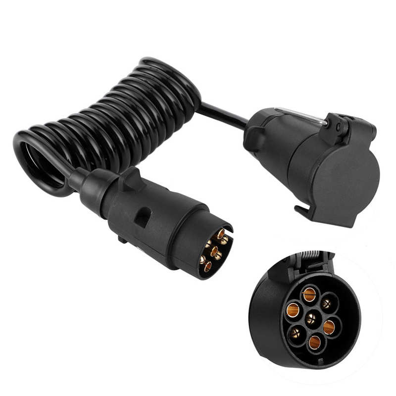 2M Lente Kabel Cord 7Pin Trailer Plug Socket Adapter Bedrading Connector Voor Caravan