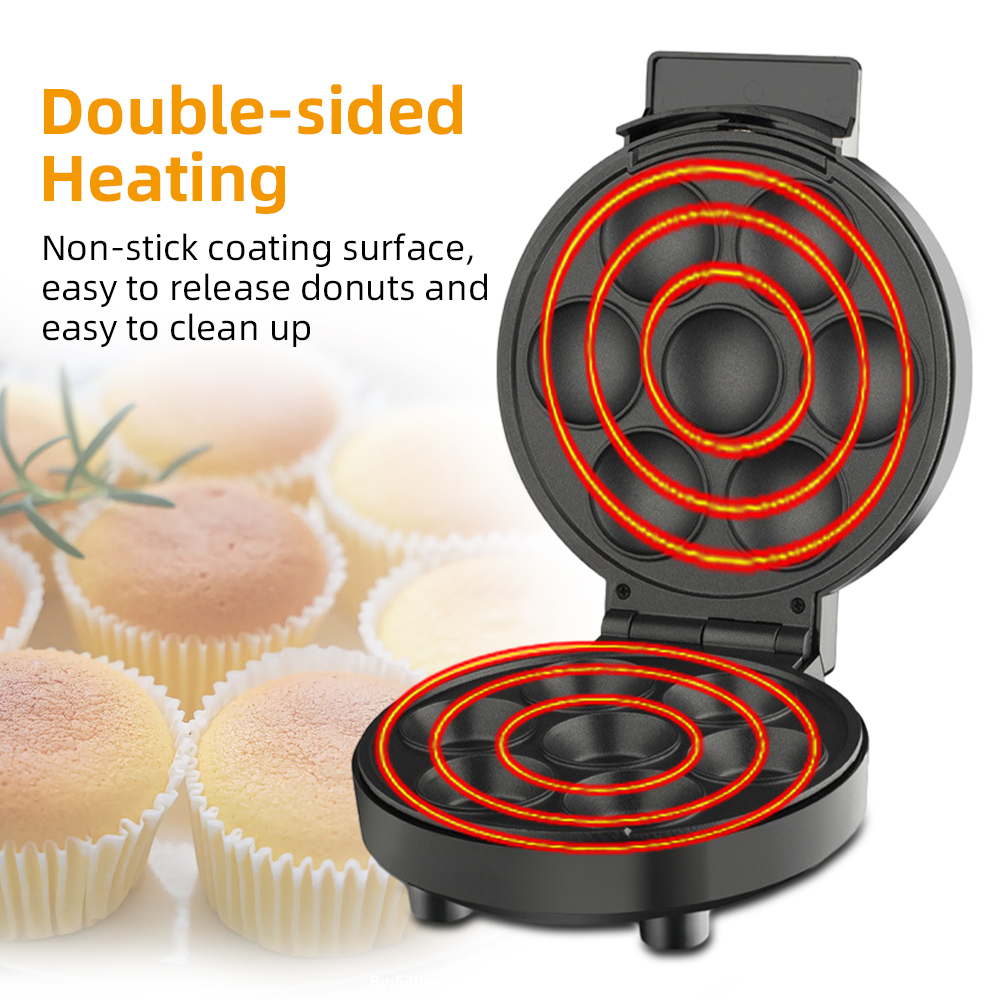 Elektryczna maszyna robić robienia babeczek robić użytku domowego Urządzenie robić robienia babeczek 1000 W Maszyna robić robienia ciast z powłoką nieprzywierającą Powierzchnia sprawia, że 6 ciastek na filiżanki robić maszyny śniadaniowej