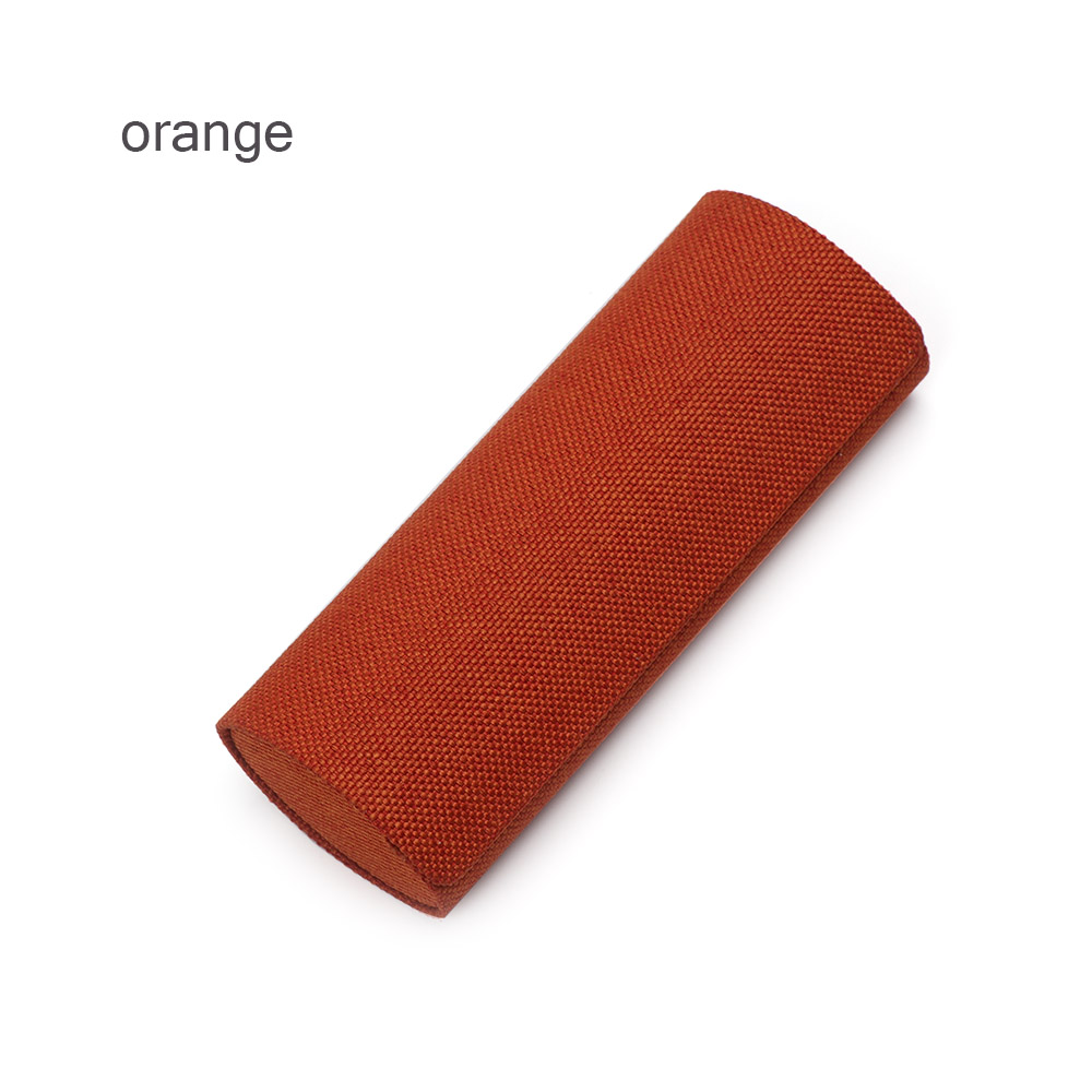 Retro Oval Glasses Box Sunglasses Linen Folding Eyewear Case Optical Handmade Storage case for glasses: orange