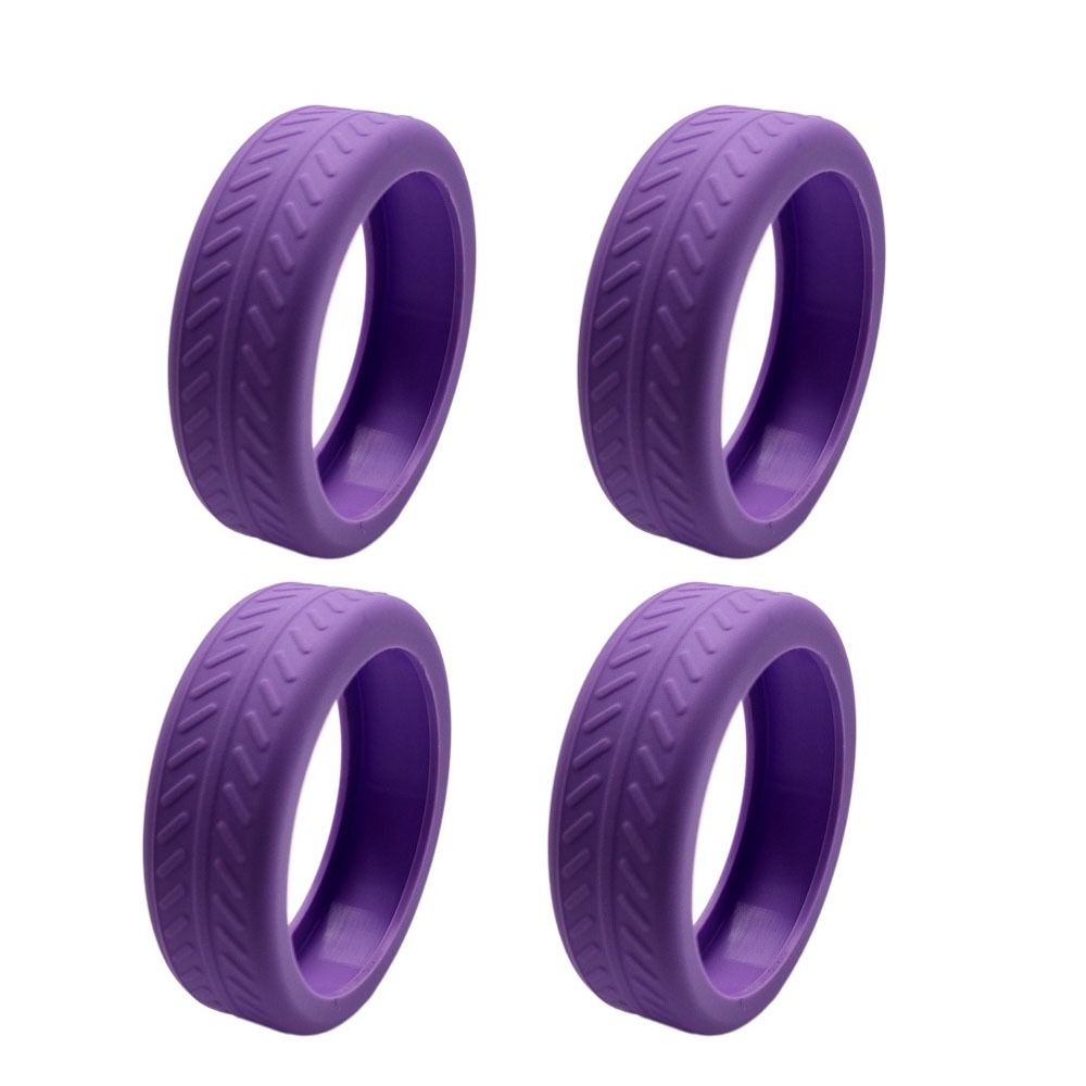 4/8Pcs Silikon Gepäck Räder Schutz Koffer Teile Achsen Reduzieren Rad Tragen Koffer Räder Schutz Abdeckung: Rot