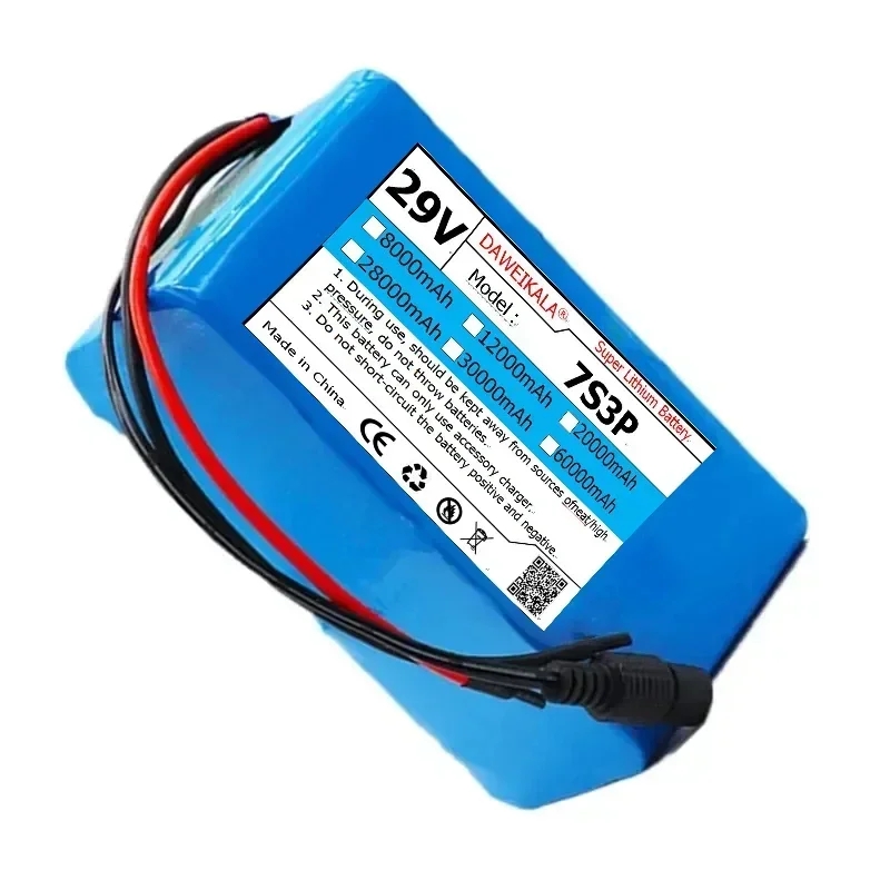 Oryginalny akumulator litowo-jonowy 18650 29V 7S3P 60000mAh z wbudowaną ładowarką BMS i bezpłatną