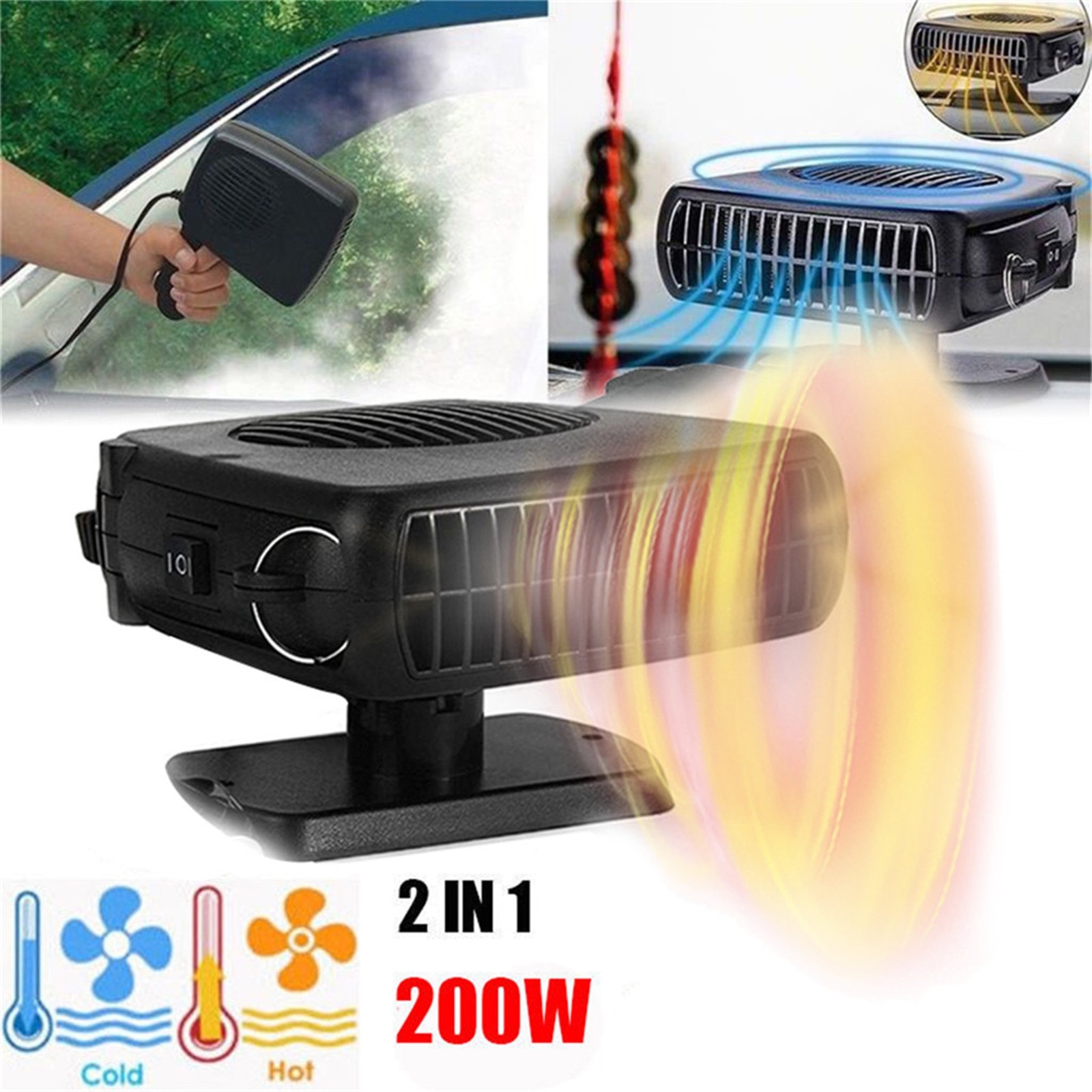 200w 12v Car Heater Heating Defroster Truck Auto H... – Grandado