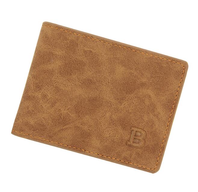 Modny portfel męnarty matowy retro portfel wielofunkcyjny zwykły multi-karta nowość: Brązowy