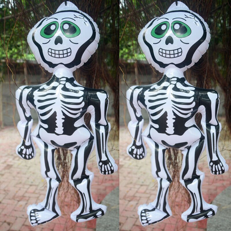1pc halloween dekoration oppustelig edderkoppebad skelet græskar dekorationer hængende have sjov ballon til hjemsøgt hus