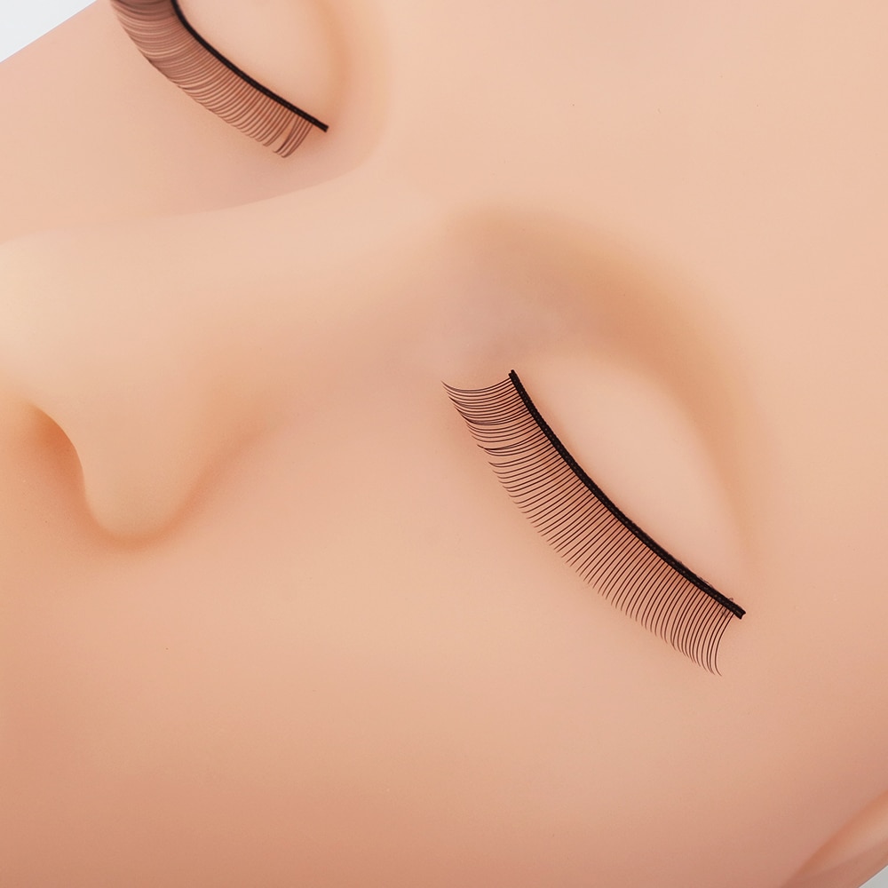 Práctica de pestañas postizas, maniquí de entrenamiento, cabeza plana, práctica de maquillaje, extensiones de pestañas