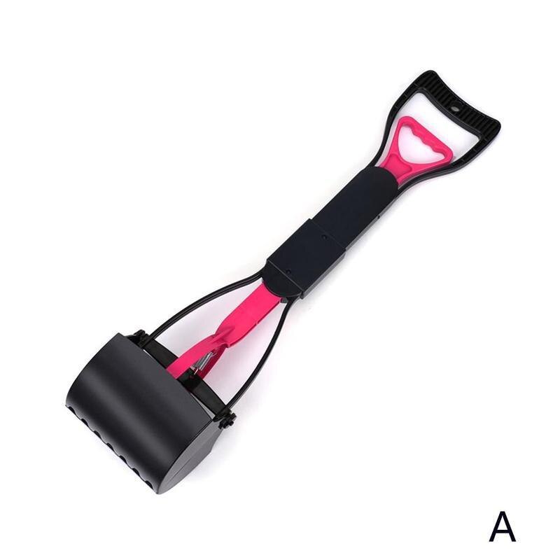 Pet Poop Scoop Poop Scoop Shovel Pick Up Animal Waste Pooper Tools 3 Handle Pet Pet Picker Dog Cleaning Scooper Colors Long S9A7: rose red