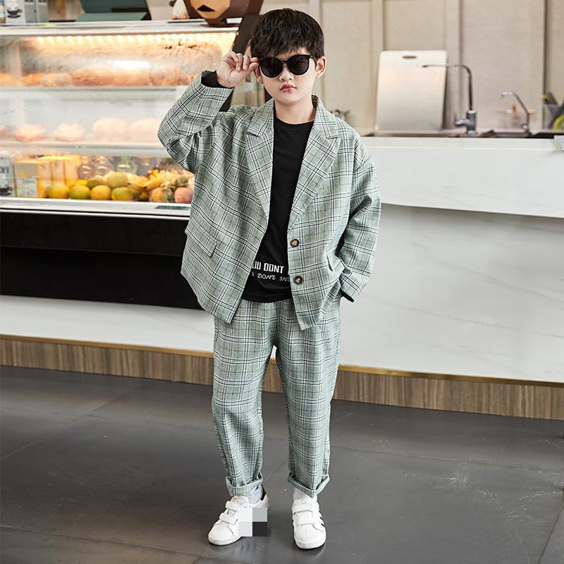 Costume adolescent pour garçon Blazer enfants garçon robe de baptême enfant formel bébé garçon mariage costume Plaid ensemble de vêtements 6 8 9 10 12 ans