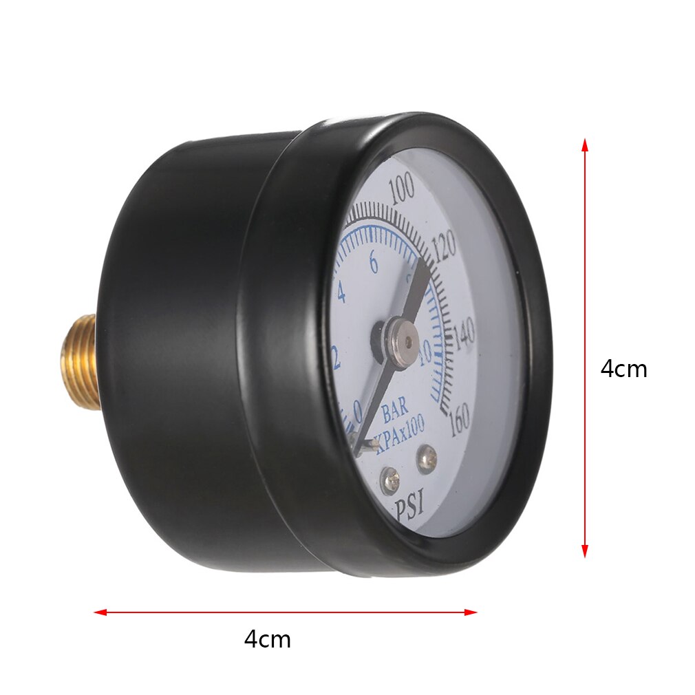 1/8 Inch 160 Psi 0-10bar Compressor Compressed Air Pressure Gauge Small Double Scale Measurer Ts-40