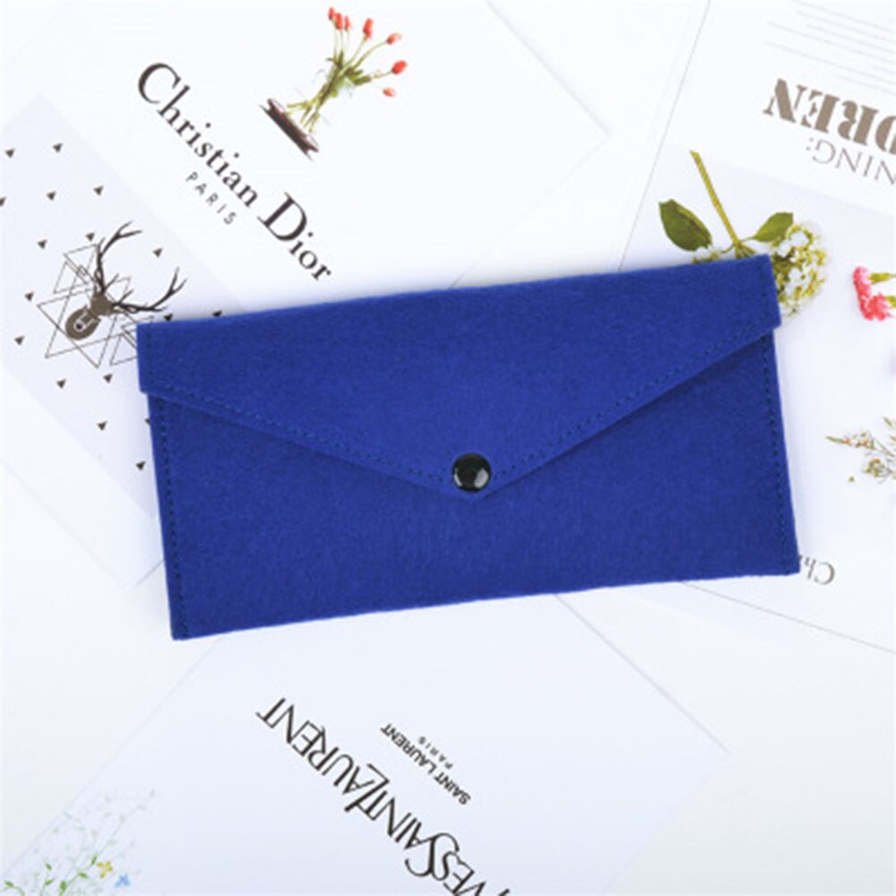 Felt Phone Case Wallet Slim Credit Card Holder ID Genuine Felt Buckle arriv: 5