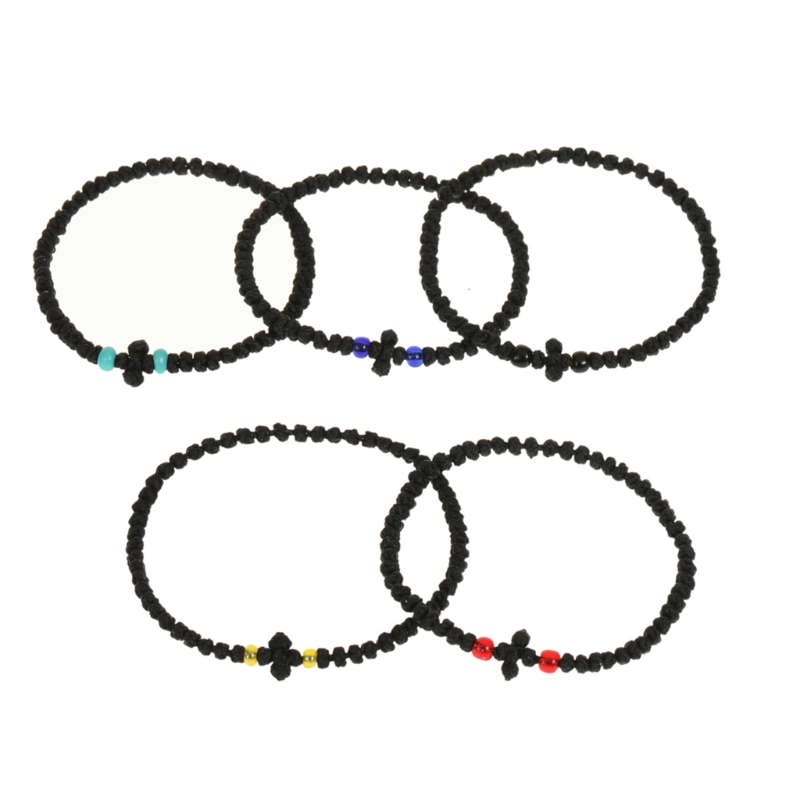 Pulsera cuerda oración ortodoxa única, cadena pulsera tejida cristiana griega griega
