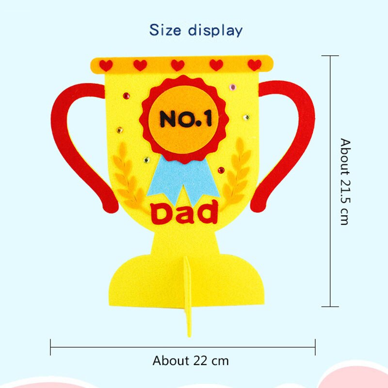 DIY nicht gewebte Vati Trophäe freundlicher Handgemachte Vatertag Handwerk Kindergarten Handwerk Spielzeug Papa Belohnung