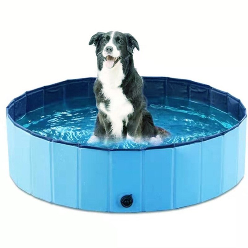 Huisdier Opvouwbare Hond Zwembad Douche Hond Zwembad Tuin Zomer Zwembad Draagbare Baden Bad Pvc Voor Hond Kat 80*20Cm