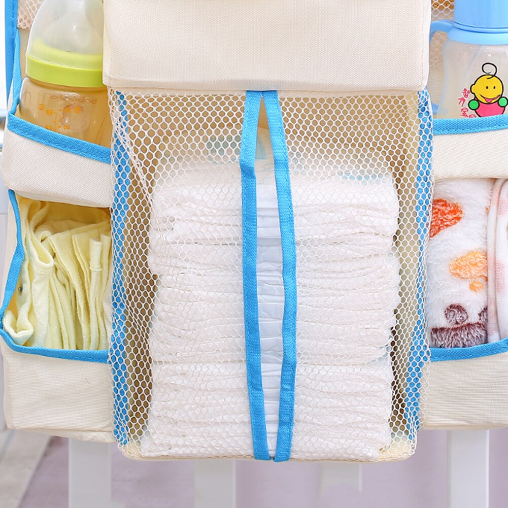 Baby Bed Hanging Storage Bag Toy Diapers Pocket Infant Bedding Organizer Cartoon Rooms Nursery Hanging Storage Bag