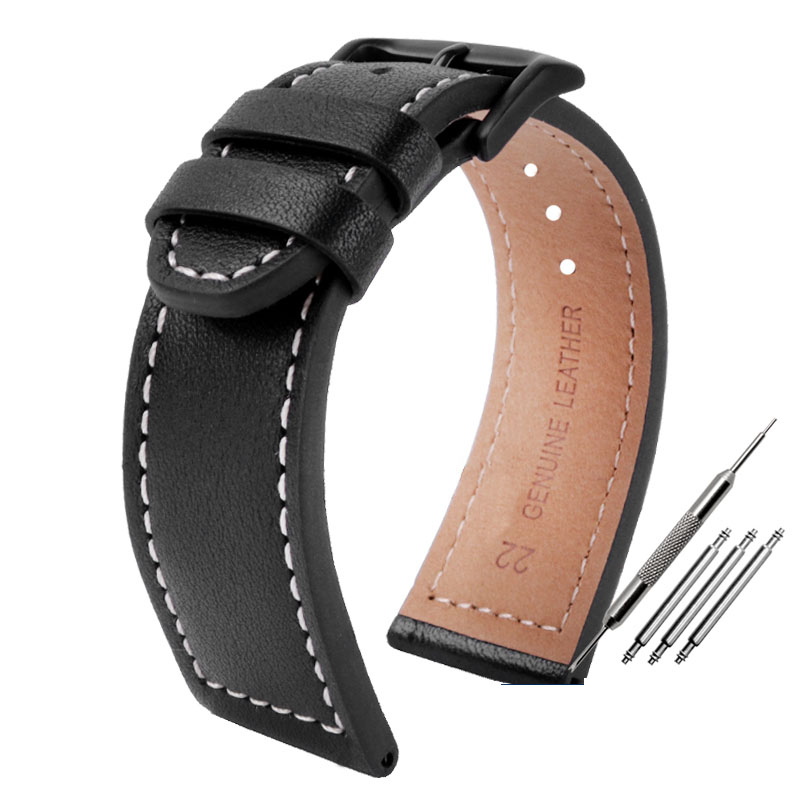 Bracelet de montre en cuir véritable souple et confortable pour Citizen Eco-Drive CA0695-17E série Ca4210 Aw1360, accessoires de bracelet de montre pour hommes 22mm: Blue pink / 20mm