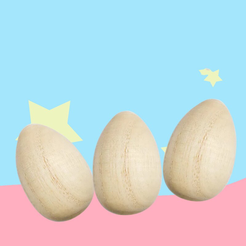 8 Stuks Houten Ei Shakers Musical Percussie Instrumentsmusic Ei Speelgoed Set Voor Kind Speelgoed Diy Schilderen Muziek Leren