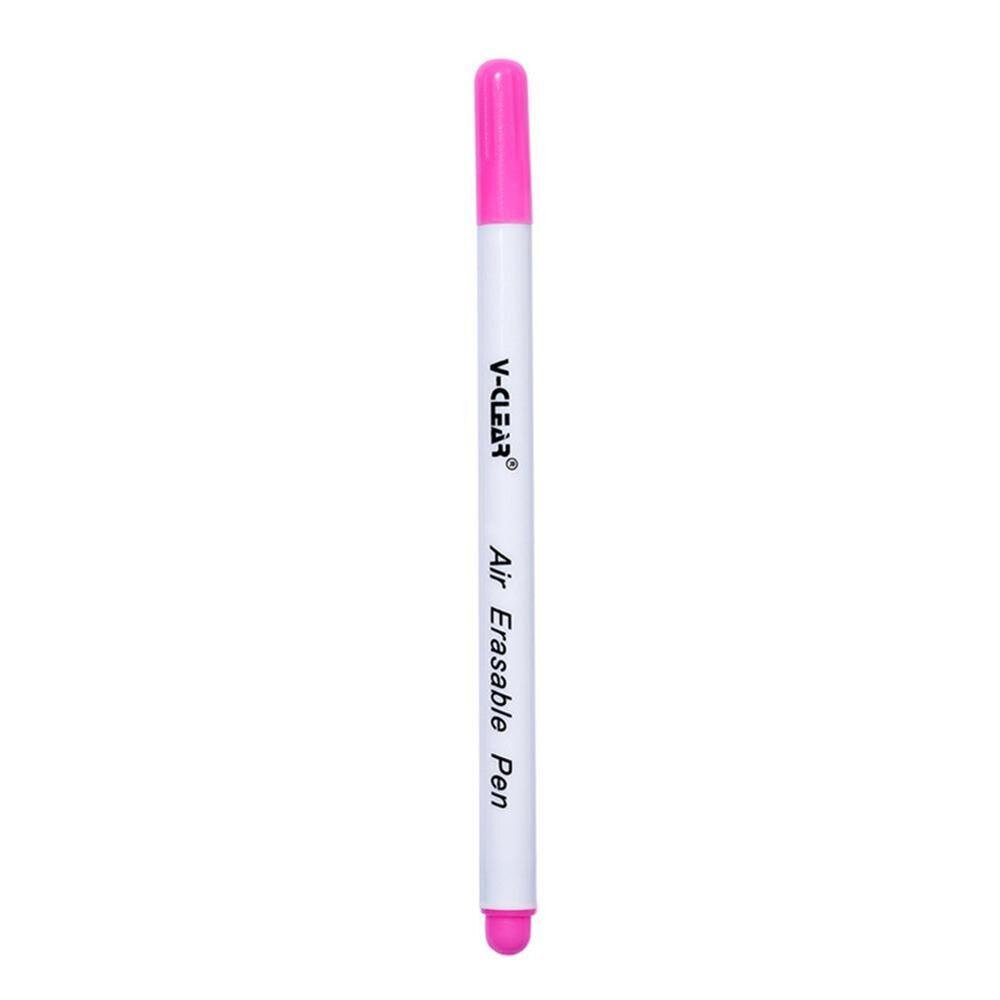 1PC Erasable Marker Water Soluble Pen Single Head Washing Vanishing Clothing Pens Pen Ink Fabric Erasable DIY Q1D9: rose red