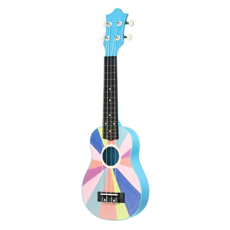 Ukelele de cuatro cuerdas para niños y estudiantes, ukelele de 21 pulgadas para principiantes, Hawaiano, el mejor: Azul