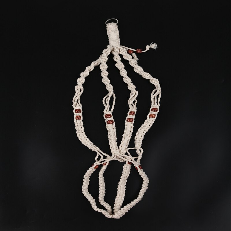 Macrame Plant Hangers - 4 Pack, In Different Designs - Handmade Indoor Wall Hanging Planter Plant Holder - Modern Boho Home Deco