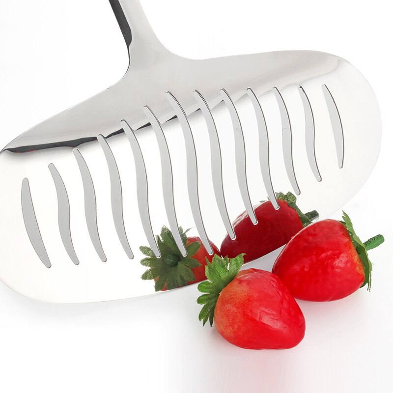 Stainless Steel Kitchen Tools Thickening Dilated Fish Steak Meat Slotted Turner Mirror Polishing Metal Camping Kitchen Utensils