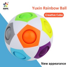 Fun Spherical Magic Cubes Speed Rainbow Football Ball Children Kids Magic Rainbow Cubes Learning Education Puzzle Toys