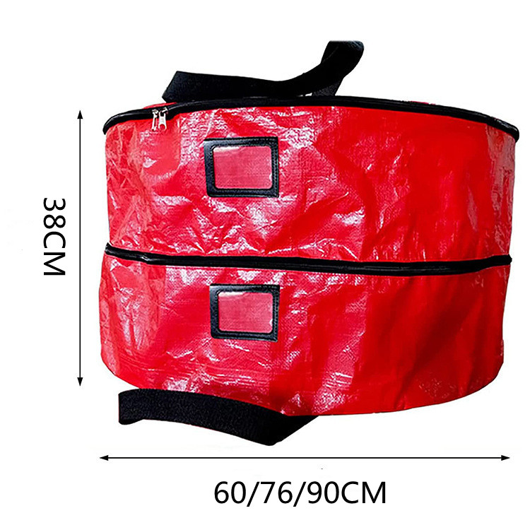 1Pc Doppel Schicht Lagerung Tasche Weihnachten Kranz Abdeckung Schützen Wasserdichte Große-kapazität Decke Kleidung Ornament Organisieren Werkzeuge: 76X38CM