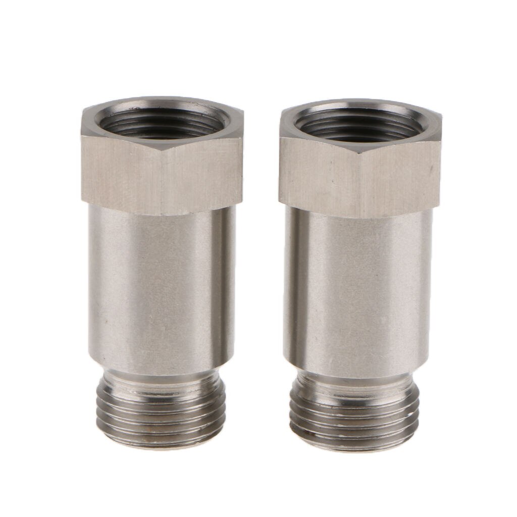 Pair Replacement 304 Stainless Steel O2 Oxygen Sensor M18x1.5mm 45mm Length