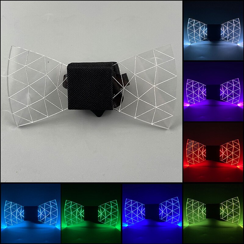 LED Technologie Gläser LED Acryl Fliege LED Produkt einstellen Licht hoch Party Gläser GEFÜHRTE Gläser Männer Krawatte Karneval DJ Party Stütze