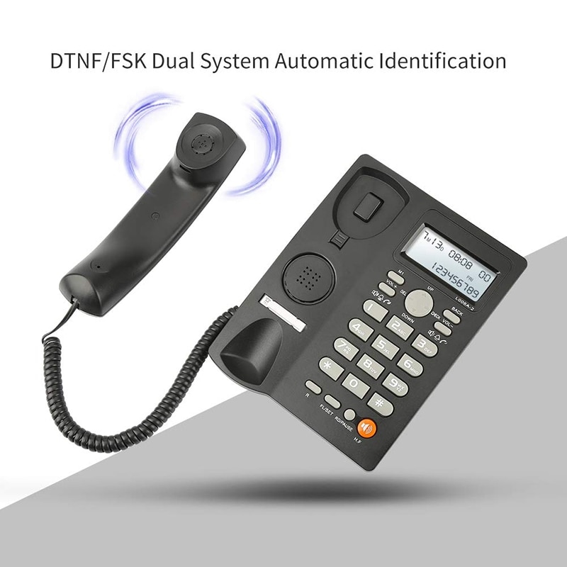 Desktop Corded Telefon mit Anrufer ID Display, Wired Festnetz Telefon für Home/Hotel/Büro, einstellbare Volumen, Echtzeit Datum W: Default Title