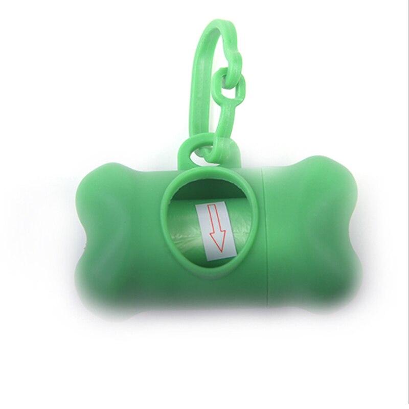 Perro mascota residuos bolsa portátil dispensador de residuos para perros titular de la bolsa de perro caca Scooper bolsas perros de compañía Pooper Scooper mascotas suministros: green