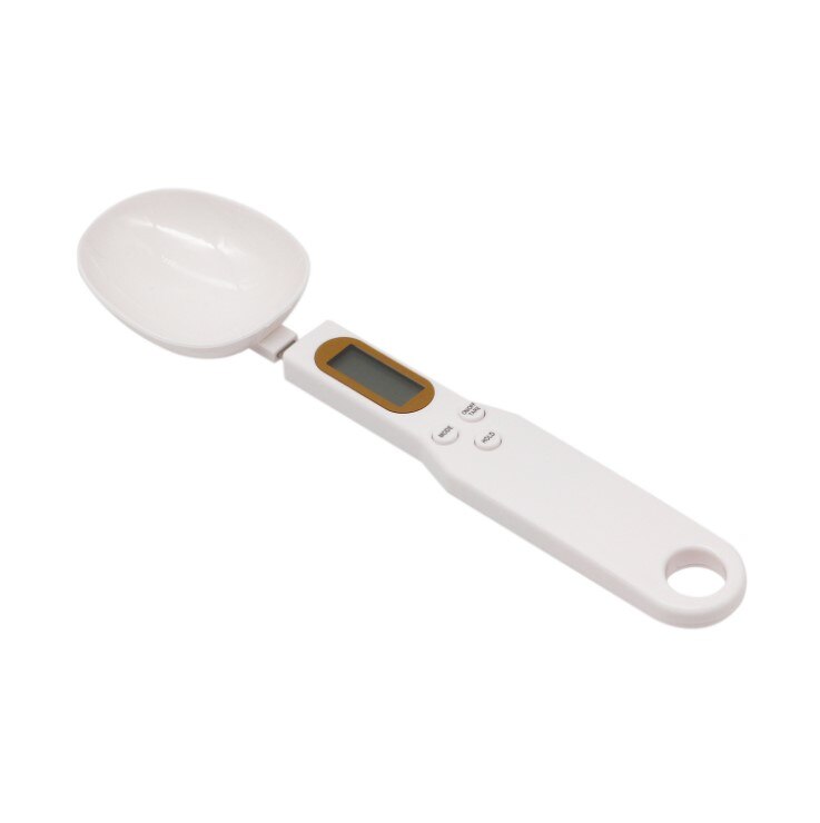 Cuchara medidora Digital con pantalla LCD, Mini báscula de peso para alimentos, herramientas de medición de cocina, 500g/0,1g: 02 white
