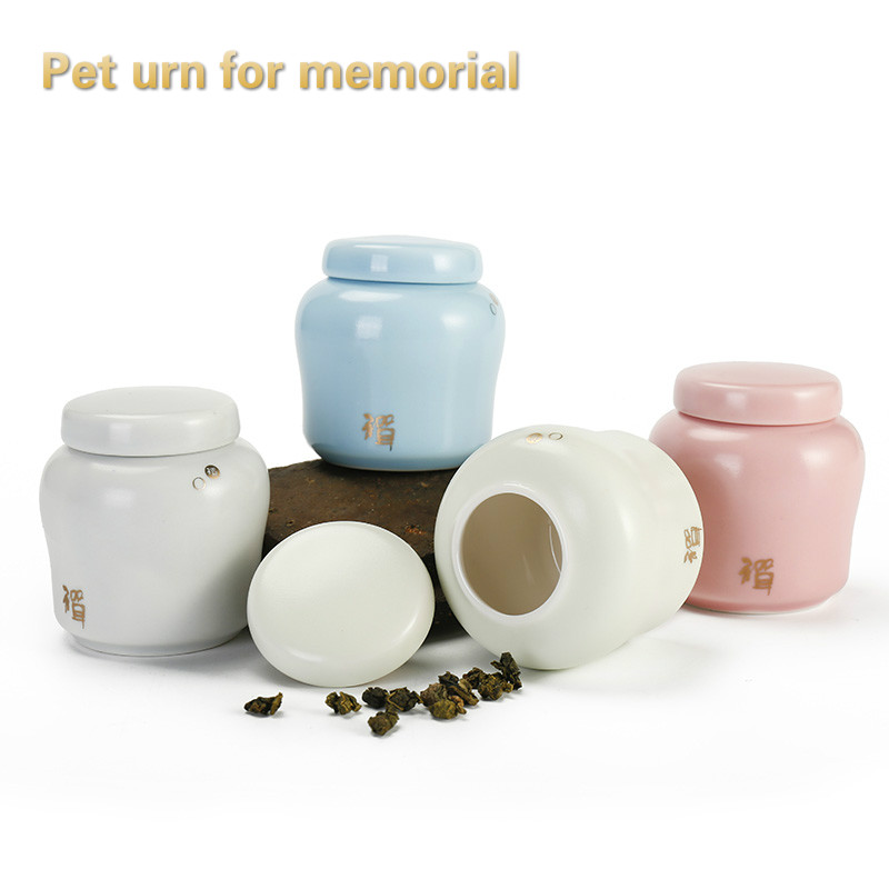 Pink Pet urn Funeral Urn Cremation Urns For Small Pet cat dog for Burial Urns At Home Or In Niche At Columbarium