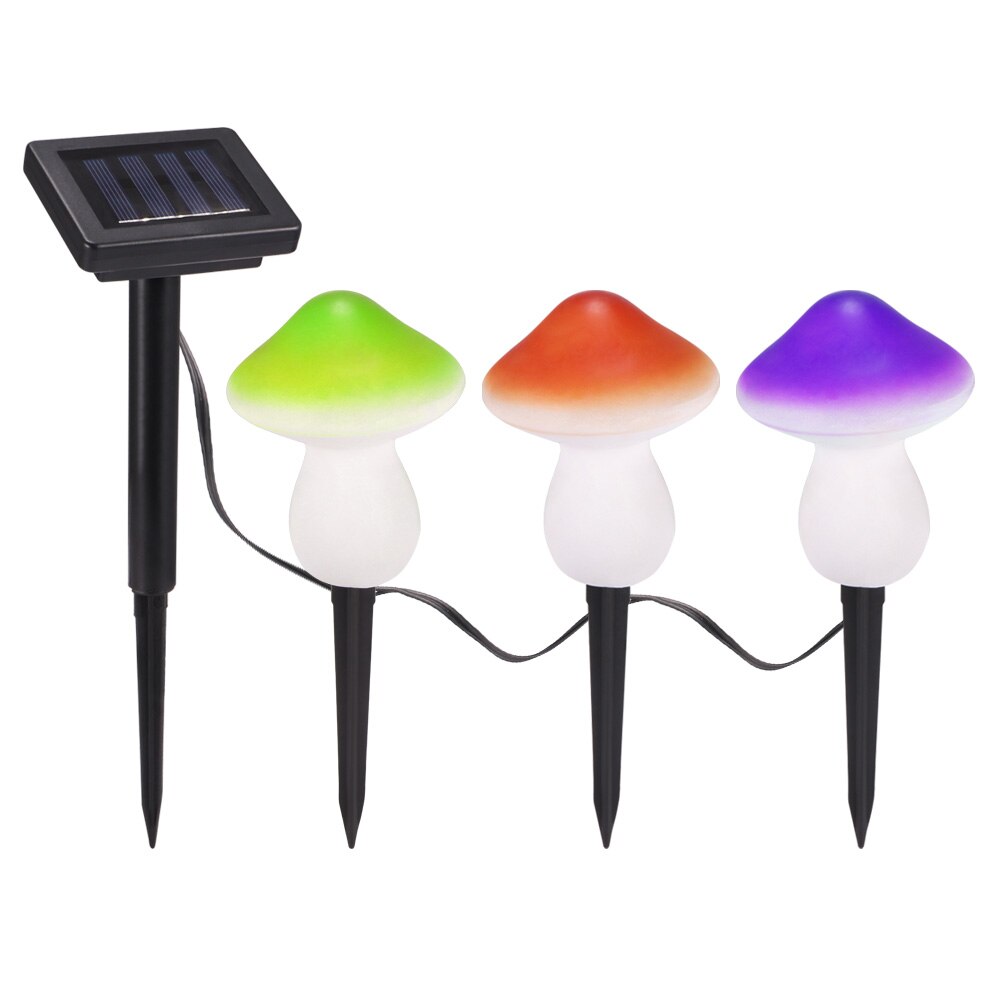 9leds Solar Energy Mushroom String Light Lamp For Garden Party Decoration: Colorful