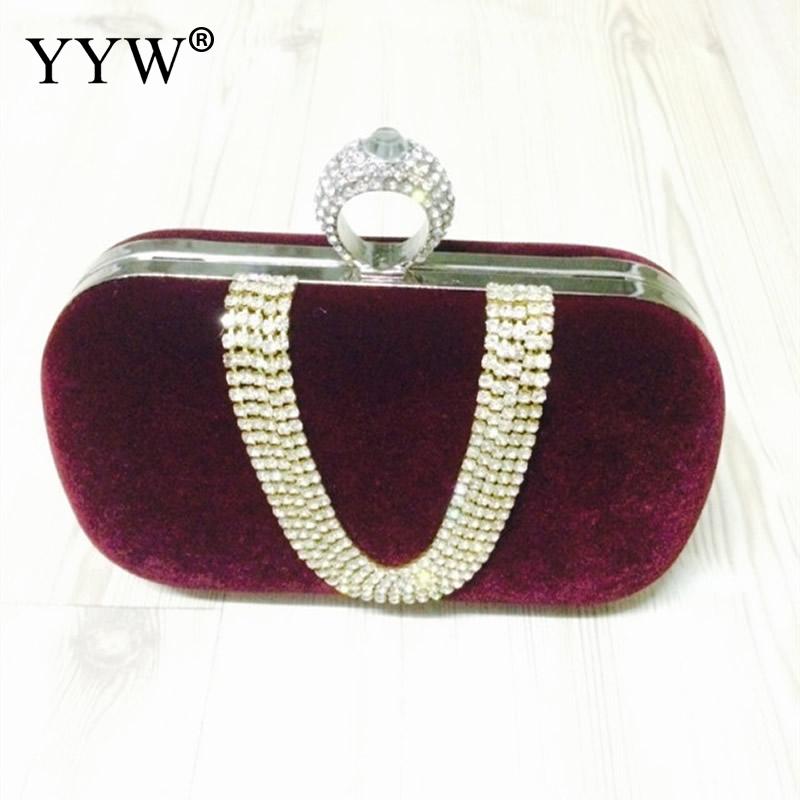 YYW Pochette sac à bagues avec strass | Sac à main et Pochette Vintage pour femmes, Pochette pour Banquet soirée et fête