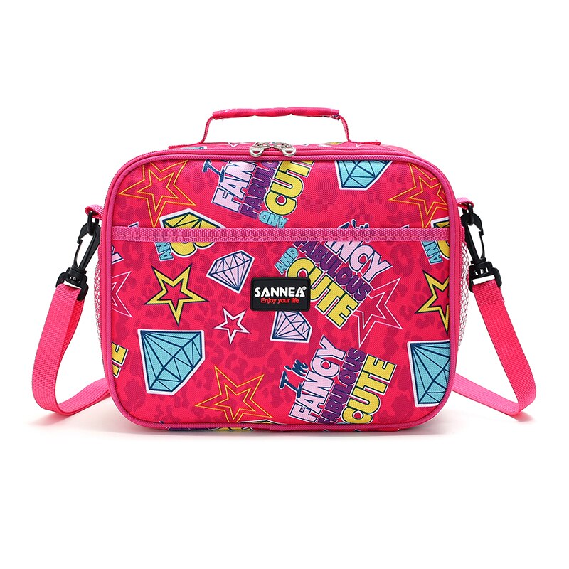 Insulated Kid Lunch Bag Box for Boys Girls Toddlers Children Thermal Cooler Food Picnic Pack, BPA Free: Red