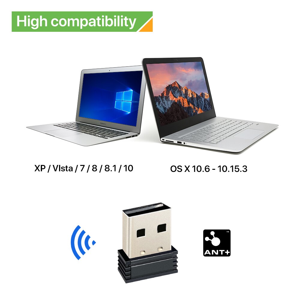 Adaptateur clé USB Smart ANT+ compatible avec Garmin pour Zwift pour Wahoo  