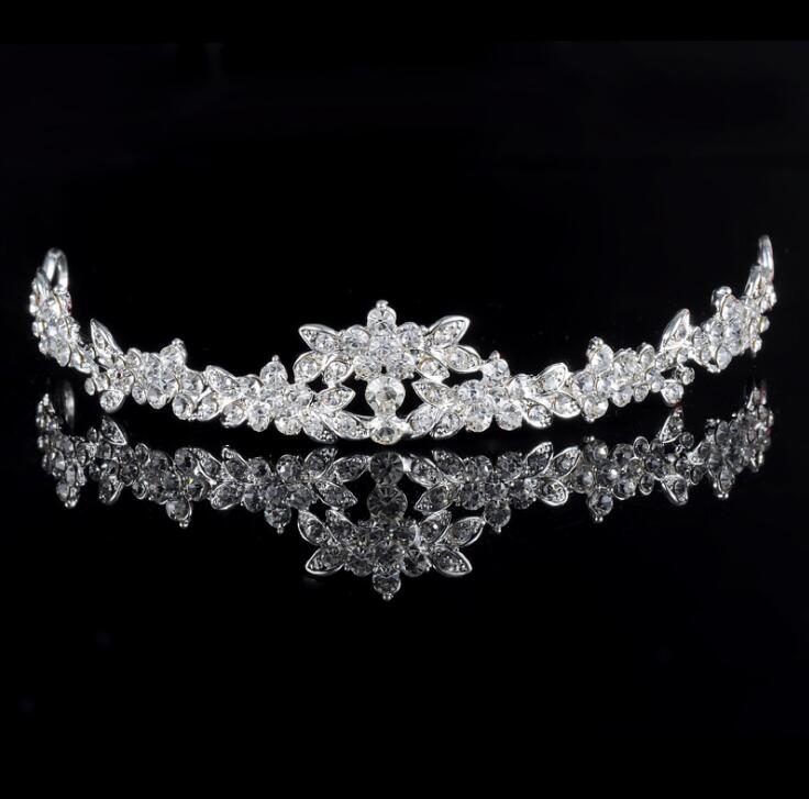 Braut Hochzeit Partei Schmuck-einstellen Kristall Strass Halskette Ohrringe Tiara schmuck-einstellen für frauen: Tiara