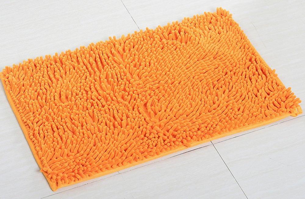 40*60CM Absorbent Bath Mats for Tub Non - Slip Grey Bath Mat for Bathroom Floor Bath Rug Machine Washable 50: Orange