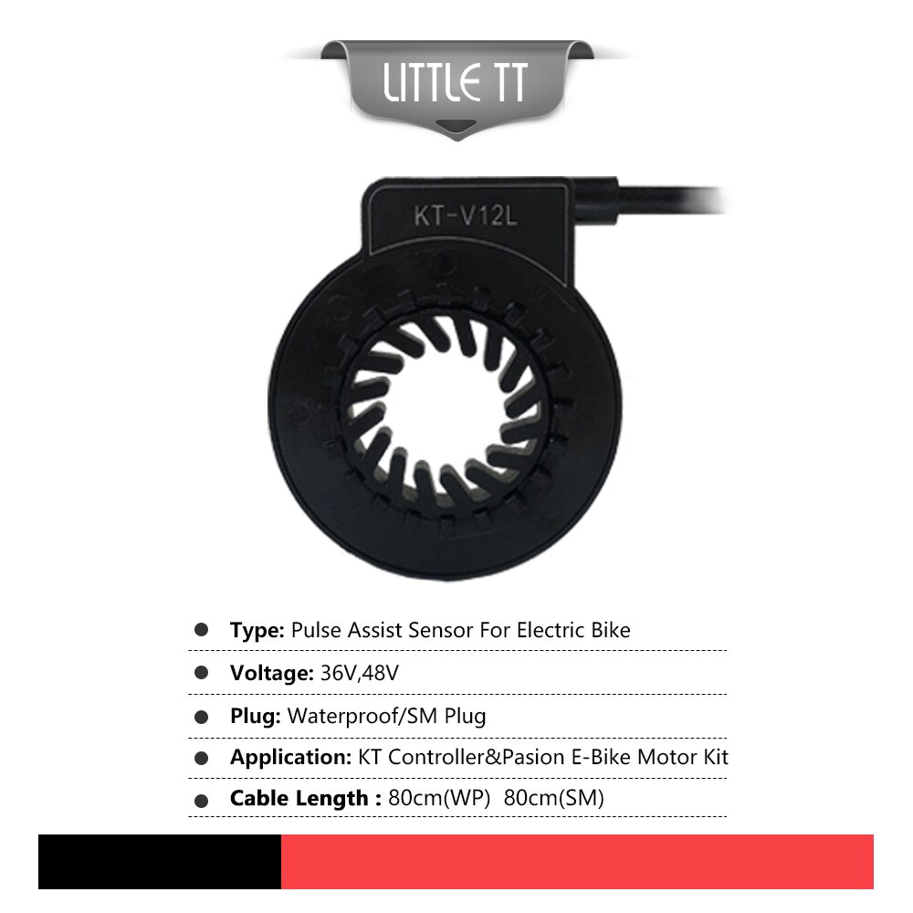 Elektrische Fiets Pas Sensor KT-V12L 6 Magneten Pedaal Assistent Sensor Dual Hall Sensoren 12 Signalen E-Bike Pas Sensor ebike Onderdelen