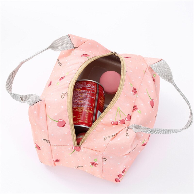 TTLIFE Cold Insulation Bag Thickening Peach Skinny Lunch Bag Ice Bag Student Portable Waterproof Lunch Box Bag: 6