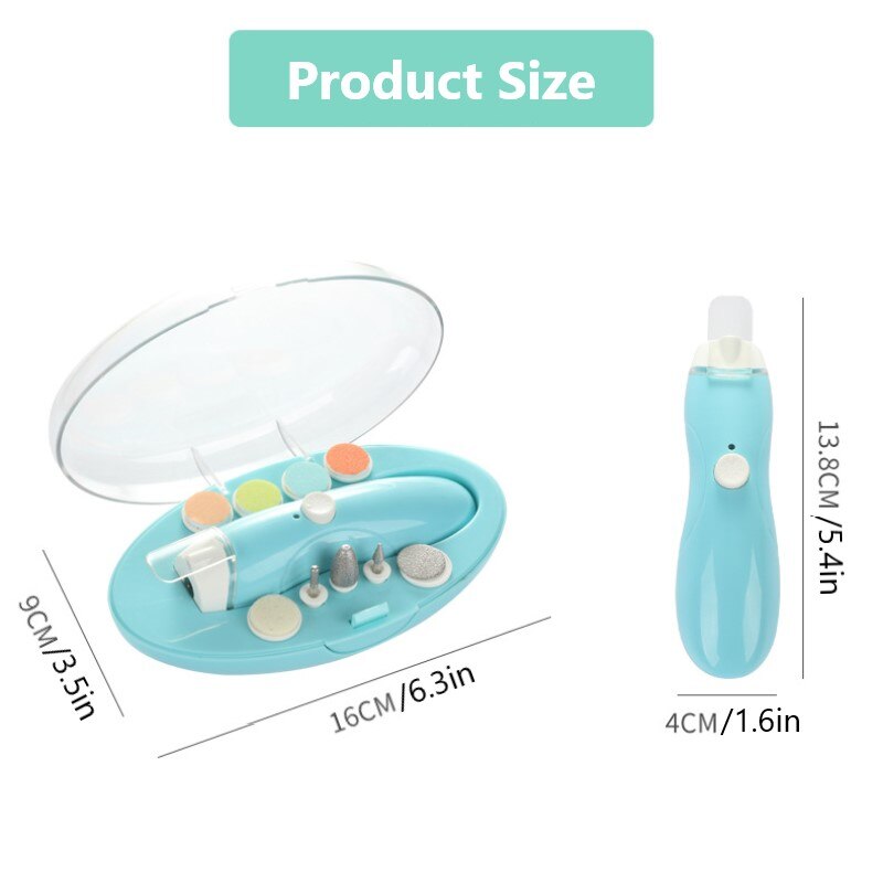 Baby Electric Nail Polisher Multi-function Baby Manicure Grinding Machine Nail Care Baby Nail Clipper Baby Care Kit Rechargeable
