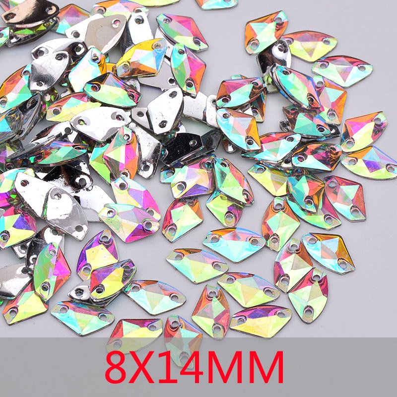 JUNAO 100pc 10mm Naaien Crystal AB Vierkante Strass Applique Plaksteen Resin Crystal Stones Naai Op Strass voor Kleding ambachten