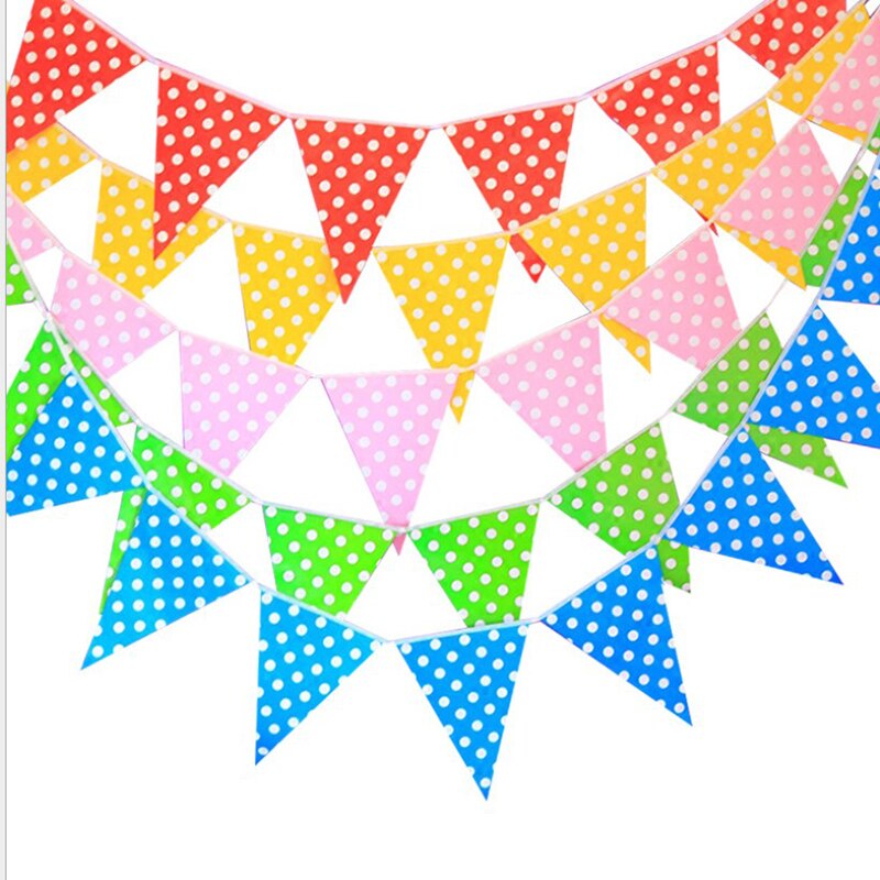 Dot Small Flags Birthday Party Wedding Scene Shopping Mall Activities Kindergarten Layout Banner Decoration Supplies