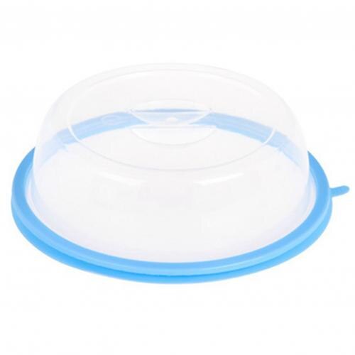 Microwave Food Cover Plate Vented Splatter Protector Clear Kitchen Lid Vent C Safe Vent Kitchen Foods Dust cover splash cover: Blue