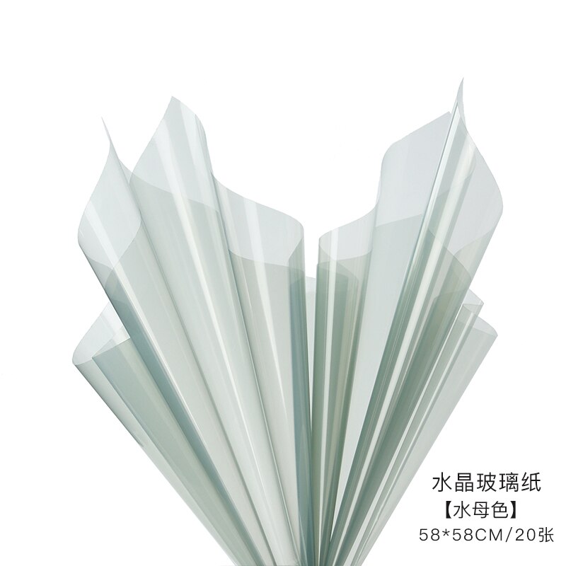 Papel transparente para envolver Flores, transparente, para , ramo de flores, plástico OPP de Color brillante, 20 unidades: Color 006