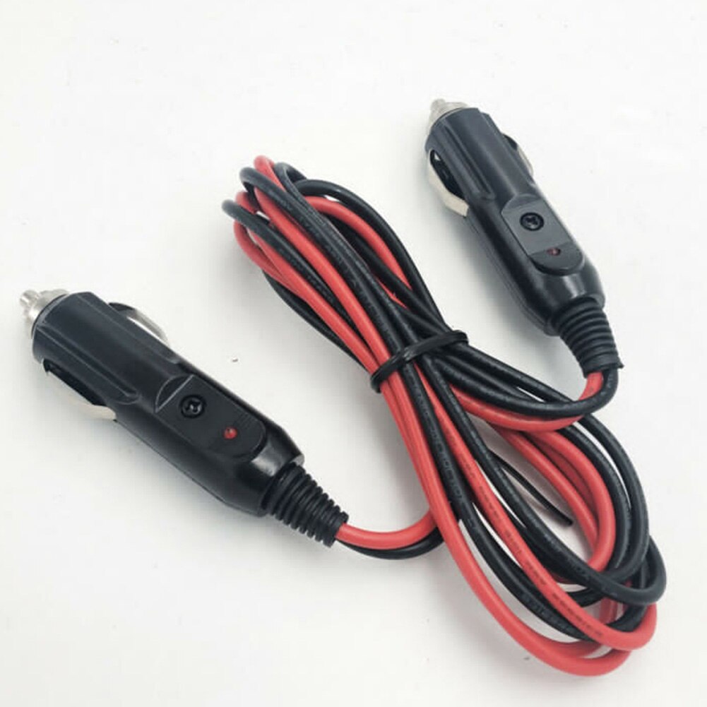 Car Heavy Duty Cigar Lighter Plug Charger Extension Cable Male To Male 1m 15A Heavy Duty Copper Wire